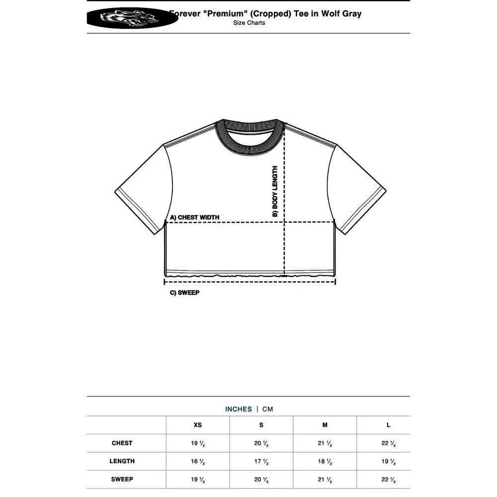 Darc Sport Wolves Forever‎ Premium Cropped T Shirt Wolf Gray MMIXV
